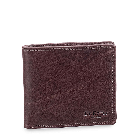 Портмоне Dr.Koffer из натуральной кожи коричневое