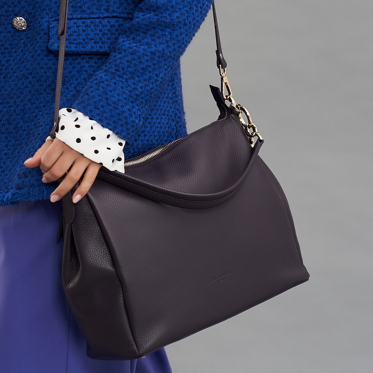 Женская сумка  Dr. Koffer из натуральной кожи фиолетовая