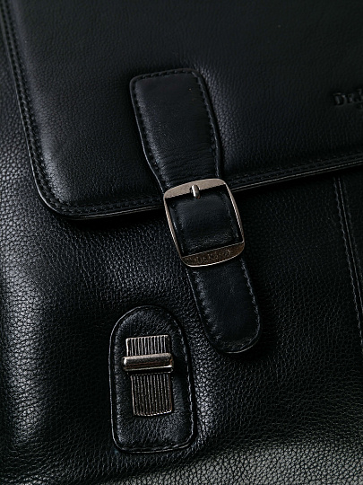 Портфель Dr.Koffer из натуральной кожи черный