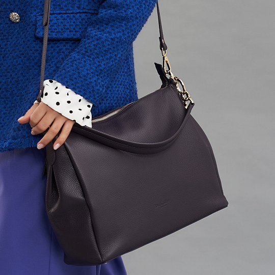 Женская сумка  Dr. Koffer из натуральной кожи фиолетовая