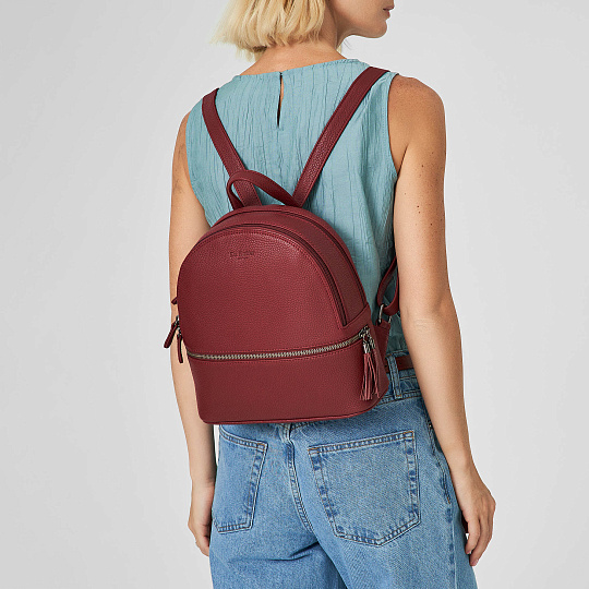 Рюкзак Dr.Koffer из натуральной кожи бордовый