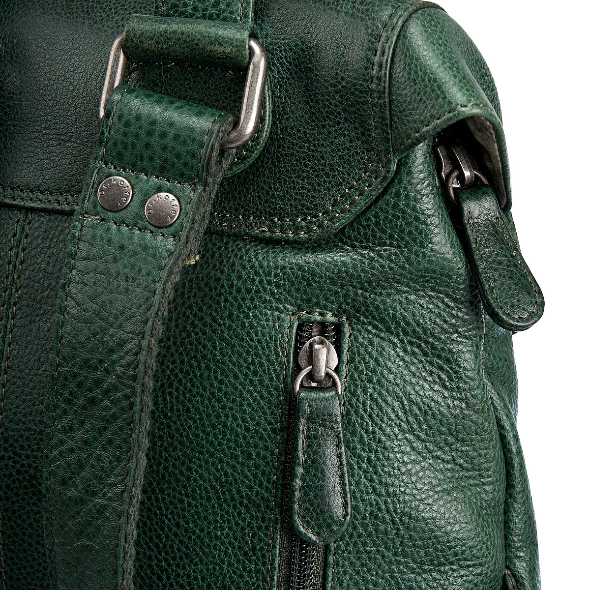 Рюкзак Dr.Koffer из натуральной кожи зеленый