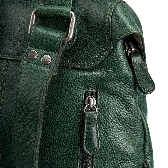 Рюкзак Dr.Koffer из натуральной кожи зеленый