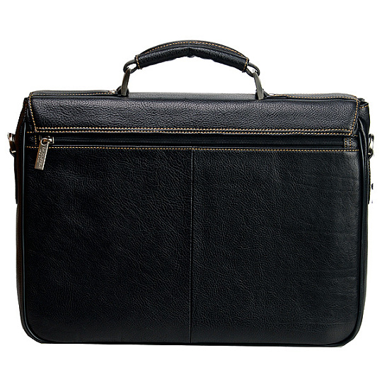 Прямоугольный портфель с папкой для ноутбука и набором мини-инструментов (черного цвета) Dr.Koffer B500040-02-04