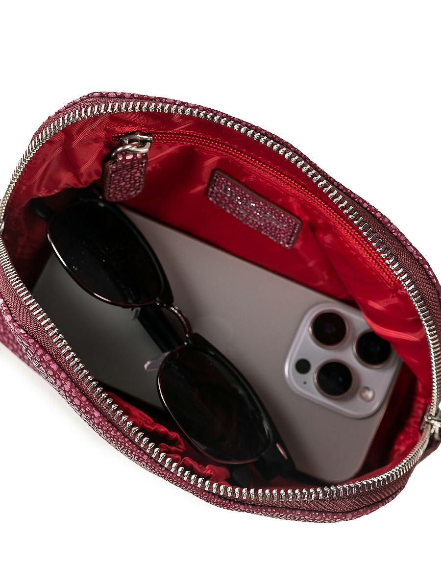Косметичка Dr.Koffer из натуральной кожи фиолетовая