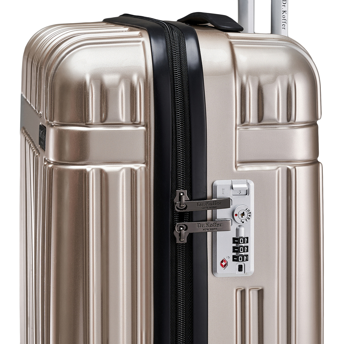 Чемодан на колесах S Dr.Koffer АБС (abs) пластик золото