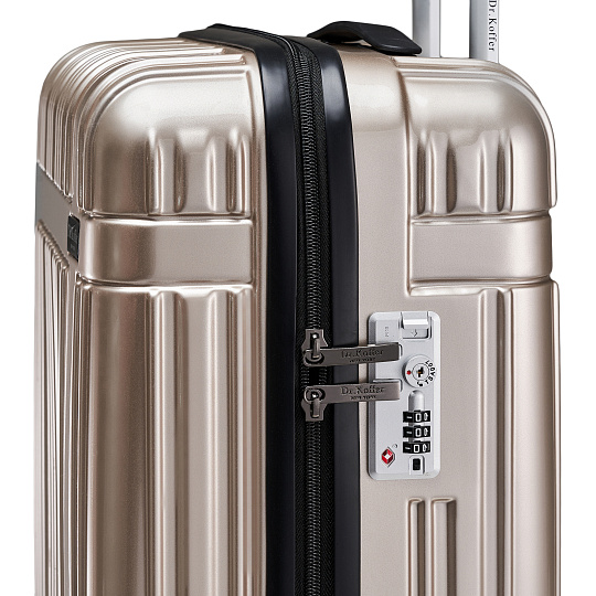 Чемодан на колесах S Dr.Koffer АБС (abs) пластик золото