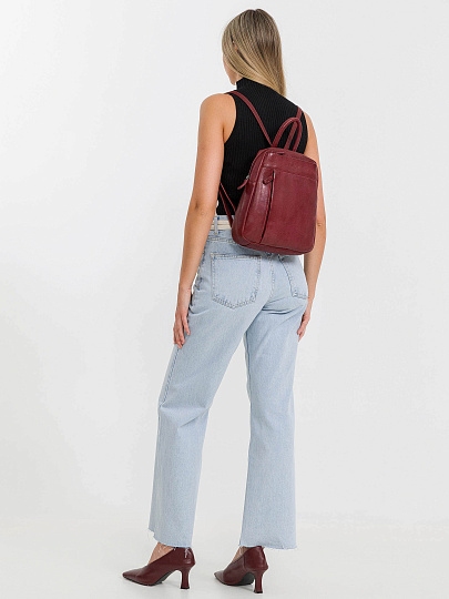 Рюкзак Dr.Koffer из натуральной кожи бордовый