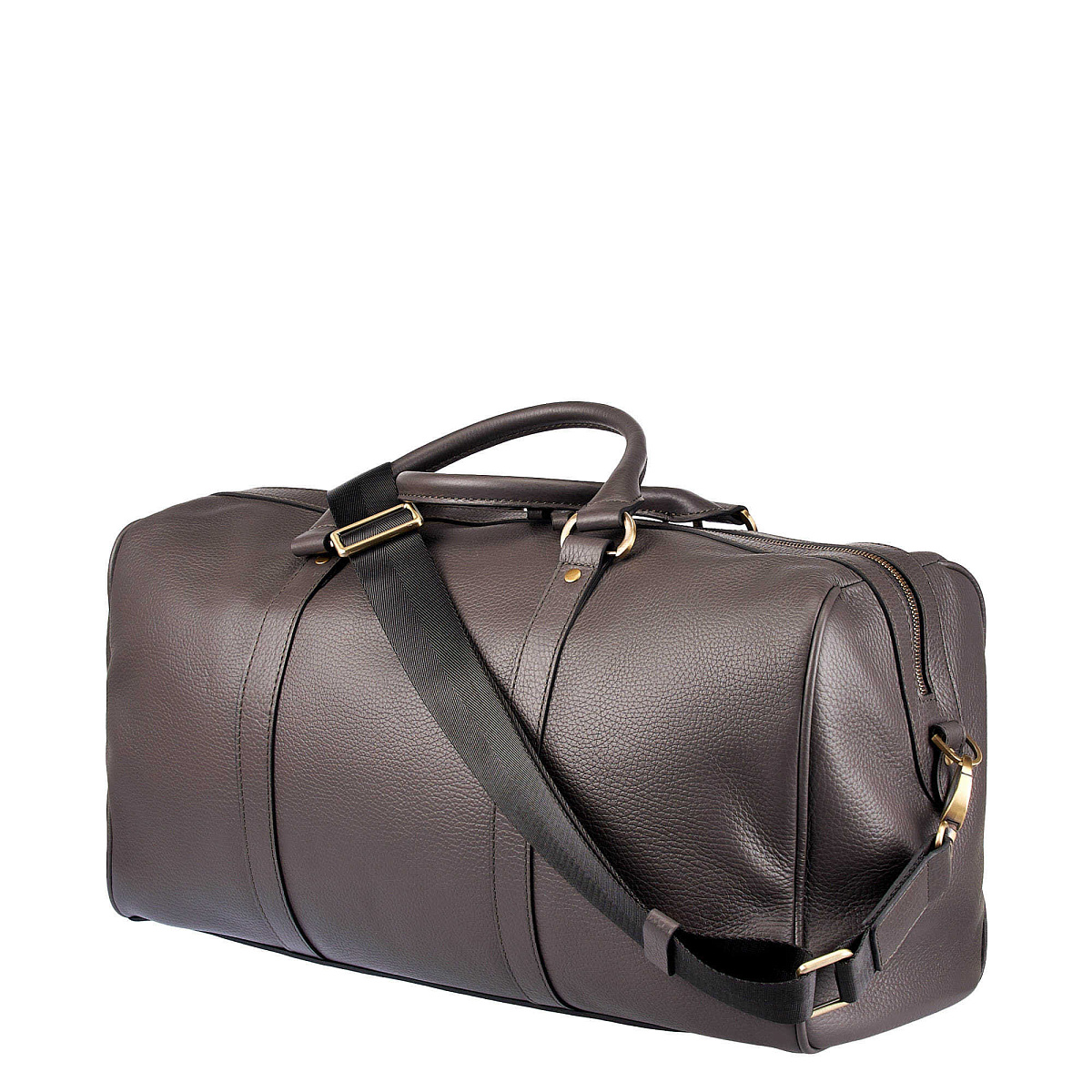 Дорожная сумка Dr.Koffer из натуральной кожи серая