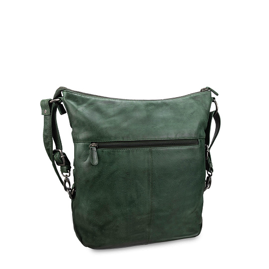 Сумка через плечо Dr.Koffer из натуральной кожи зеленая