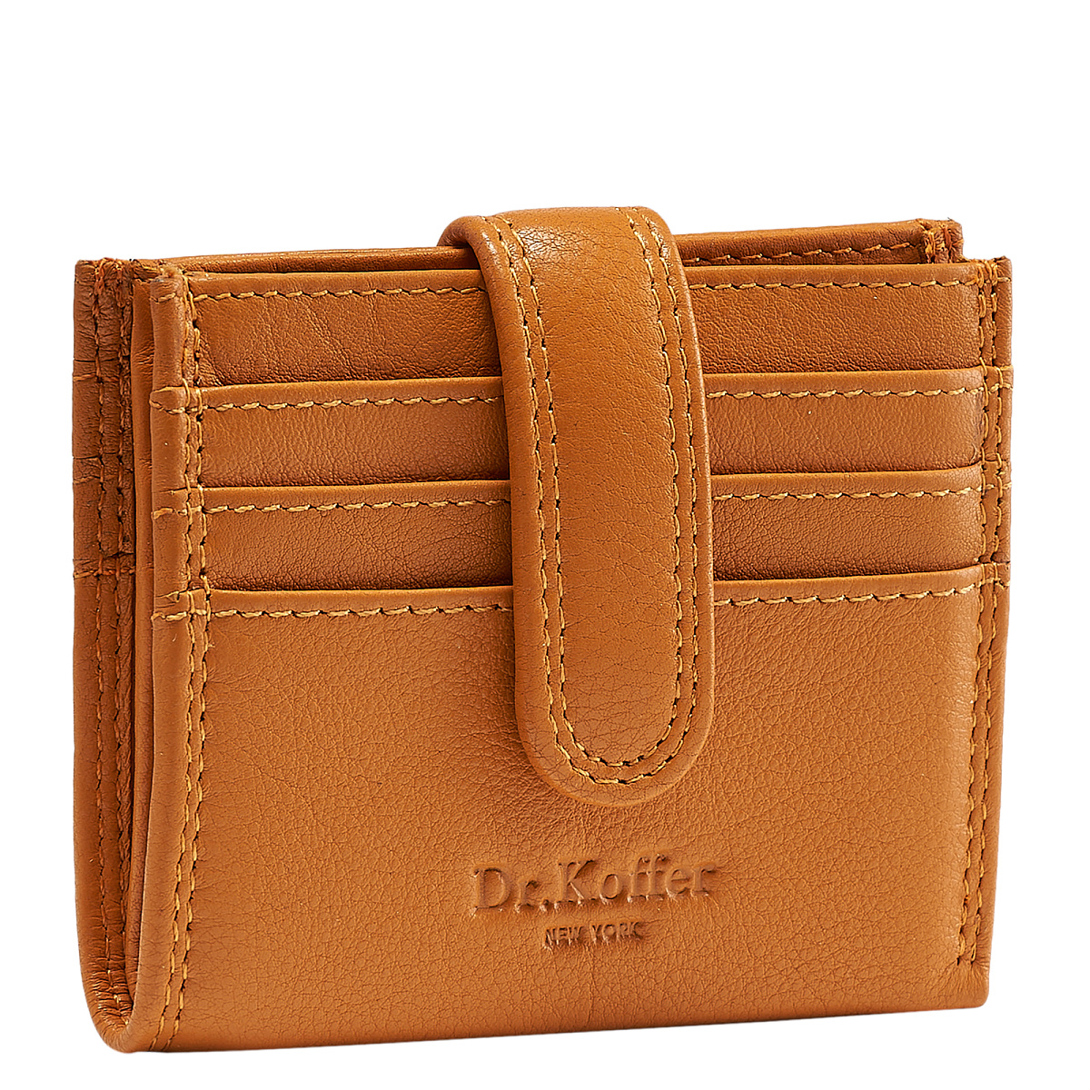Кредитница Dr.Koffer из натуральной кожи желтая