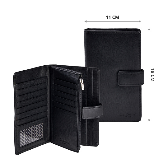 Портмоне Dr.Koffer из натуральной кожи черное