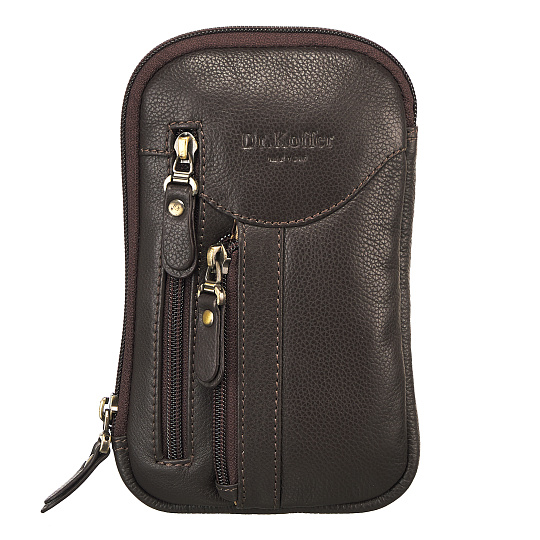 Сумка через плечо Dr.Koffer из натуральной кожи коричневая