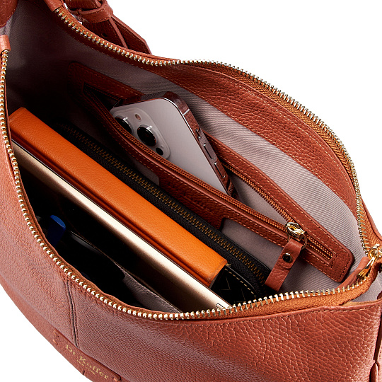 Женская сумка  Dr. Koffer из натуральной кожи оранжевая