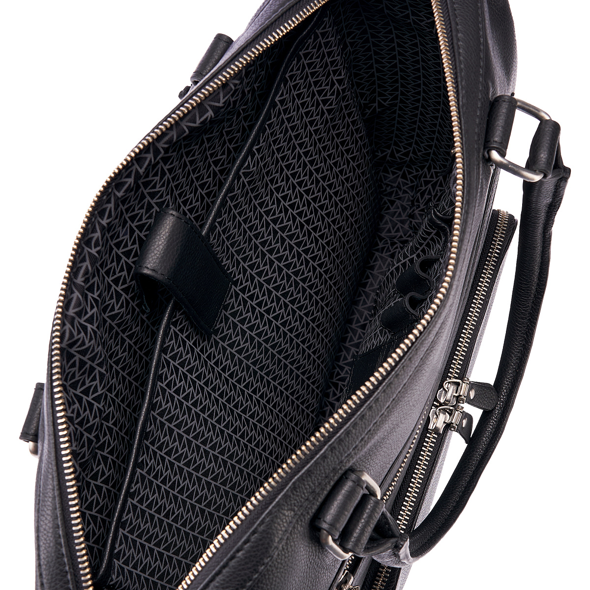 Деловая сумка Dr.Koffer из натуральной кожи черная