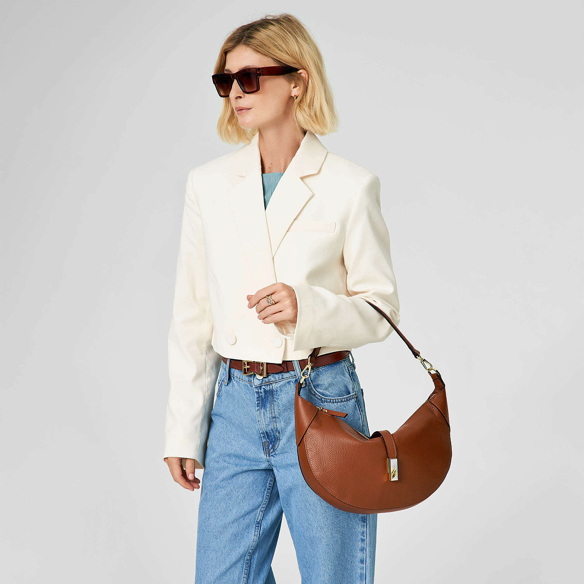 Женская сумка Dr. Koffer из натуральной кожи коричневая