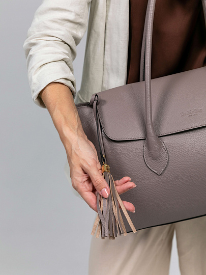 Женская сумка Dr.Koffer из натуральной кожи пыльная роза