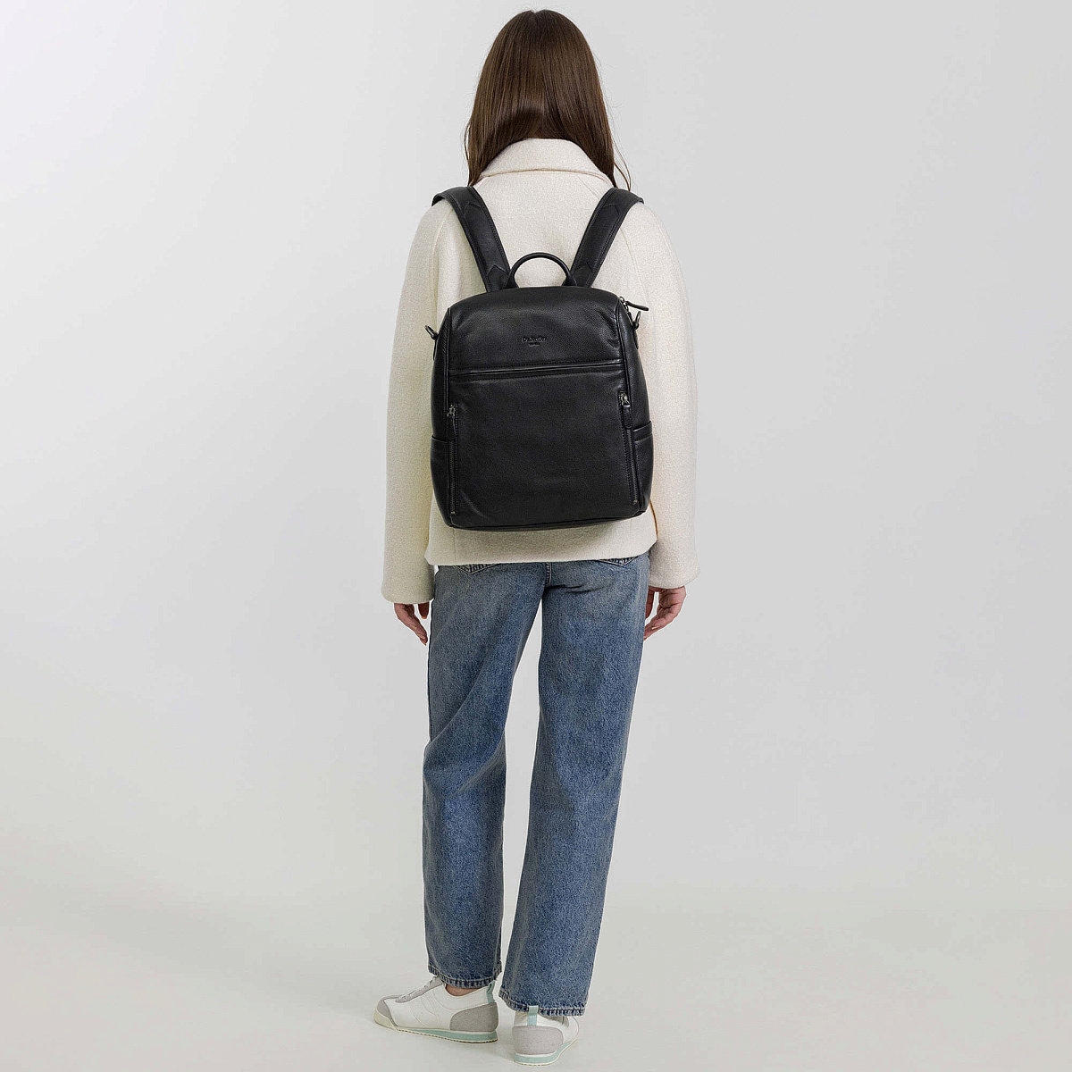 Рюкзак Dr.Koffer из натуральной кожи черный