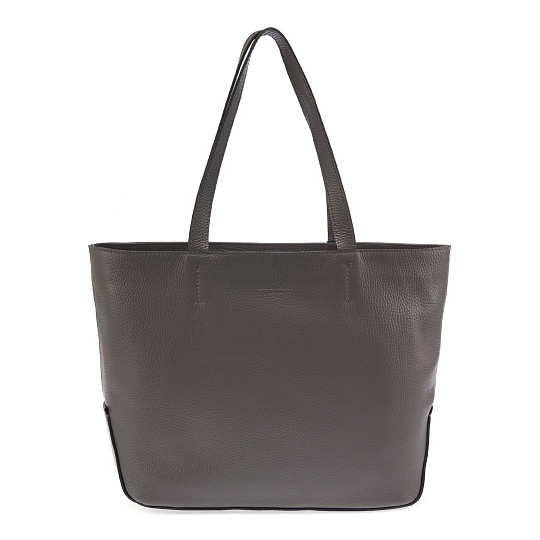 Женская сумка Dr. Koffer из натуральной кожи серая