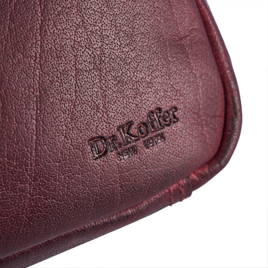 Женская сумка Dr. Koffer из натуральной кожи бордовая