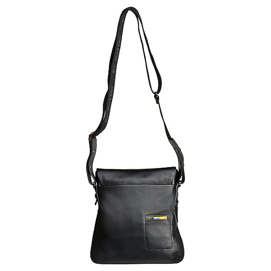 Сумка через плечо Dr.Koffer из натуральной кожи черная