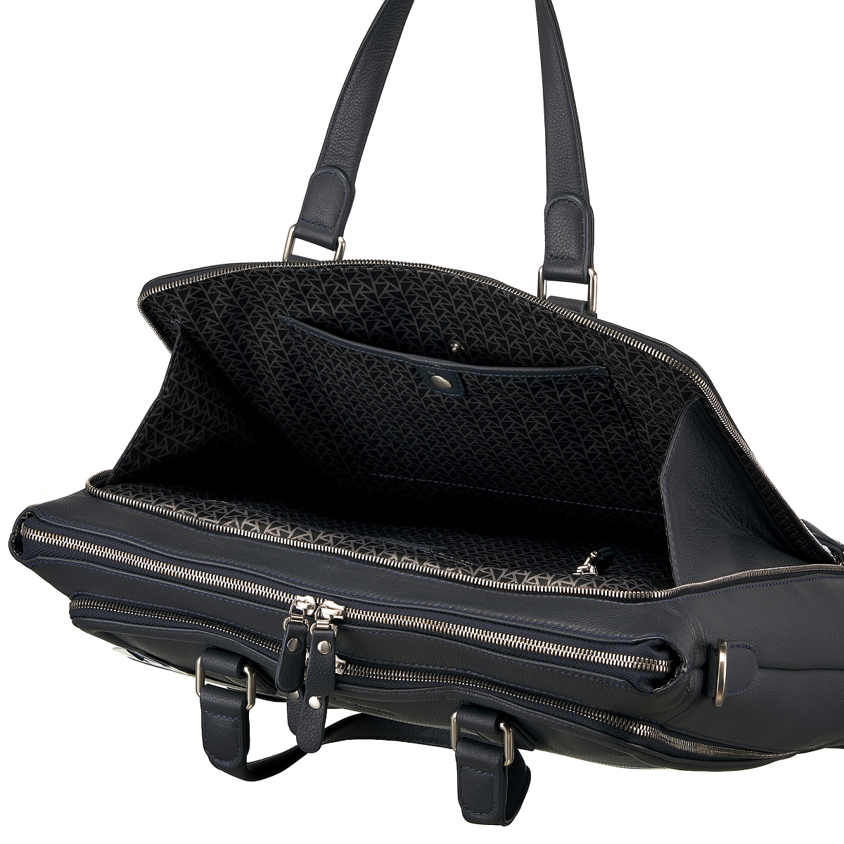 Деловая сумка Dr.Koffer из натуральной кожи синяя