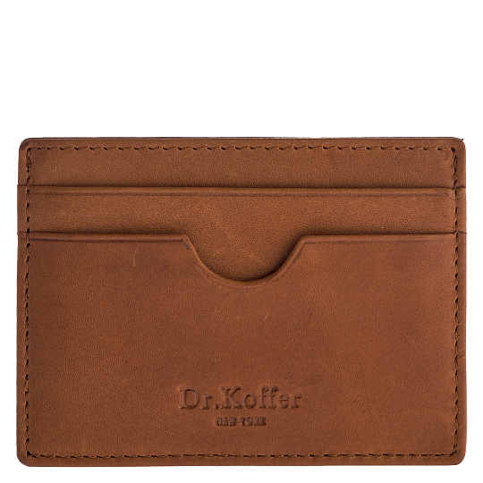 Кредитница Dr.Koffer из натуральной кожи коричневая