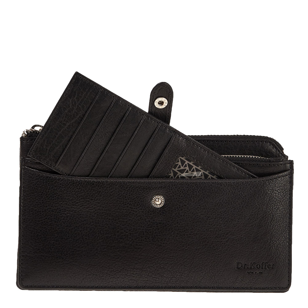 Портмоне Dr.Koffer из натуральной кожи черное