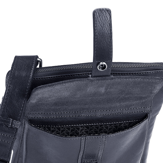 Сумка через плечо Dr.Koffer из натуральной кожи синяя