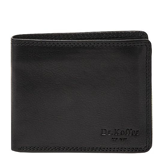 Портмоне Dr.Koffer из натуральной кожи черное