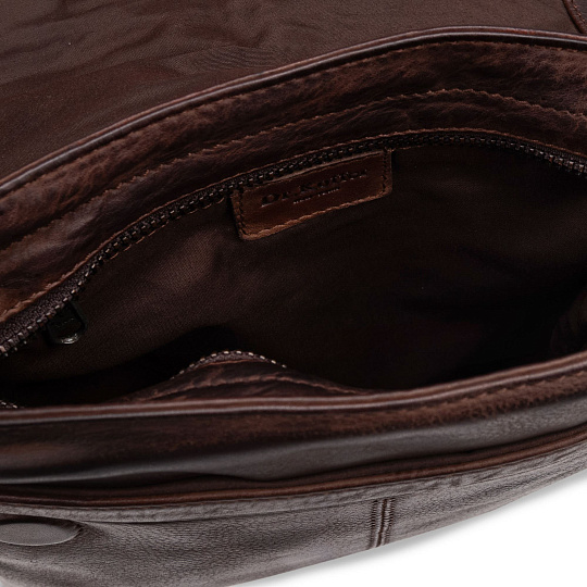 Сумка через плечо Dr.Koffer из натуральной кожи коричневая