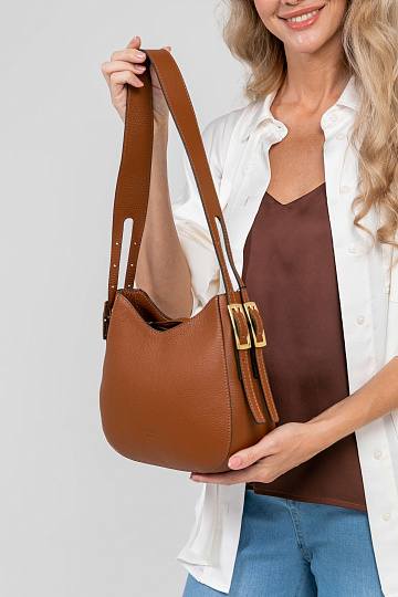 Женская сумка Dr.Koffer из натуральной кожи коричневая