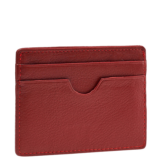 Кредитница Dr.Koffer из натуральной кожи красная