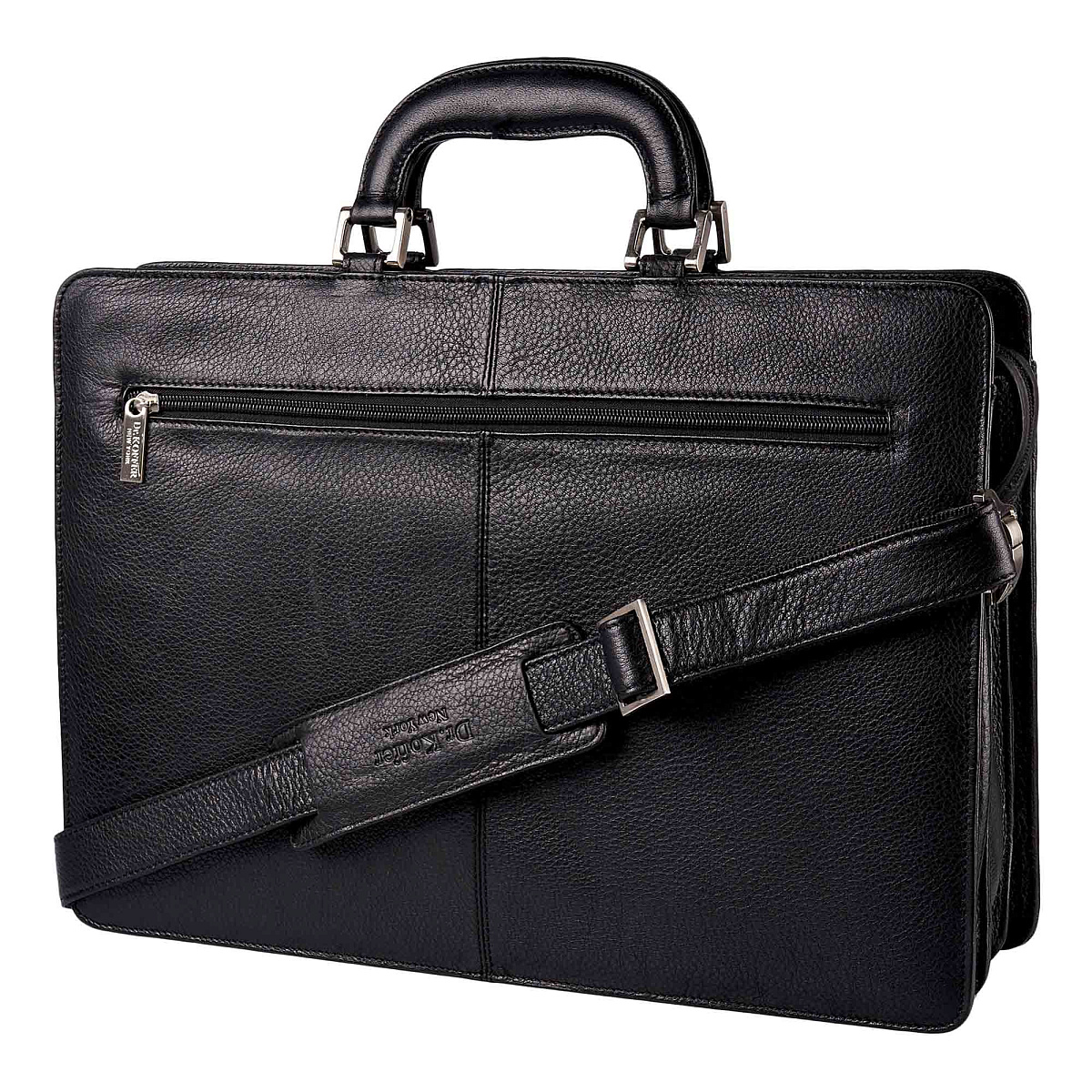 Портфель Dr.Koffer из натуральной кожи черный