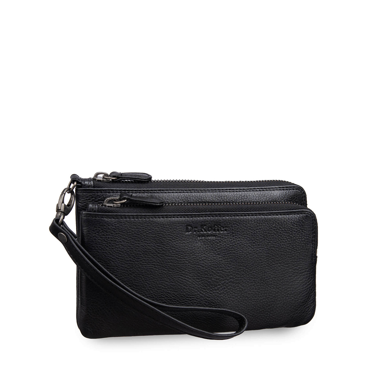 Портмоне из натуральной кожи черное