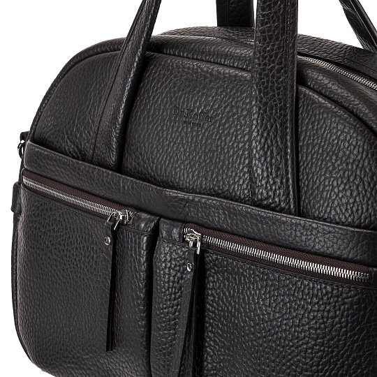 Коричневая дорожная сумка из натуральной кожи