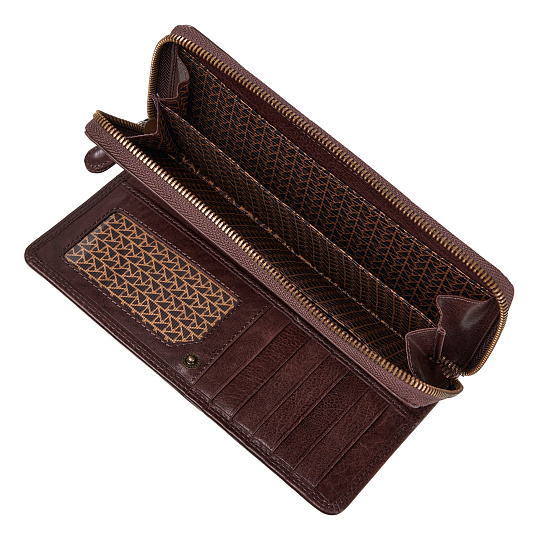 Портмоне Dr.Koffer из натуральной кожи коричневое