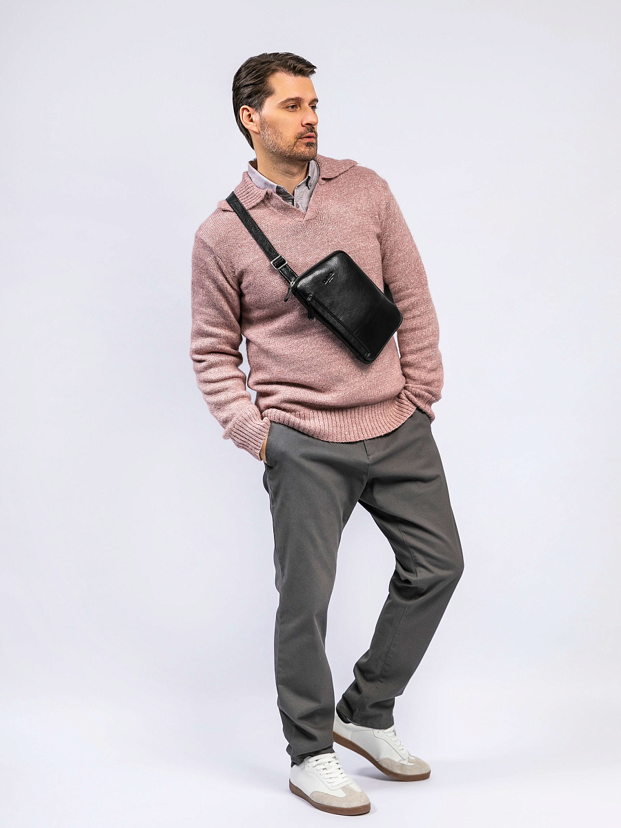 Рюкзак Dr. Koffer из натуральной кожи черный