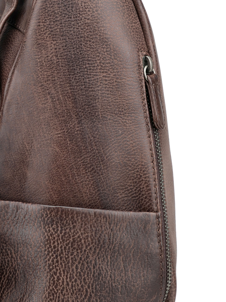 Сумка-рюкзак Dr. Koffer из натуральной кожи коричневая