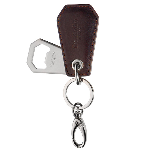 Брелок Dr. Koffer из натуральной кожи коричневый