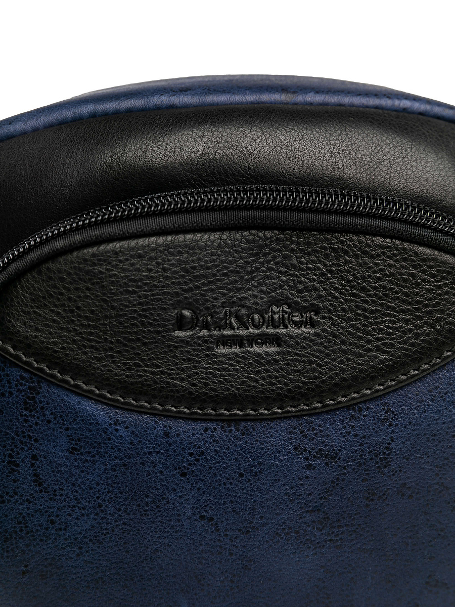Сумка через плечо Dr.Koffer из натуральной кожи синяя