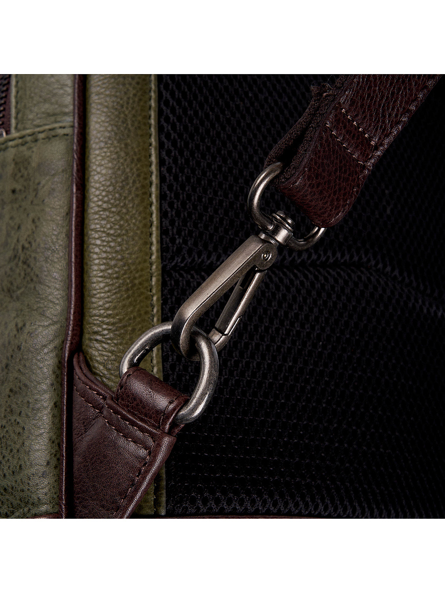 Рюкзак Dr.Koffer из натуральной кожи зеленый