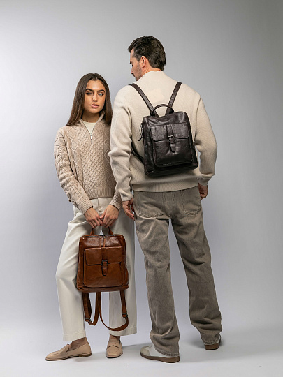 Рюкзак Dr.Koffer из натуральной кожи коричневый