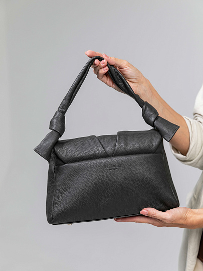 Женская сумка Dr.Koffer из натуральной кожи серая