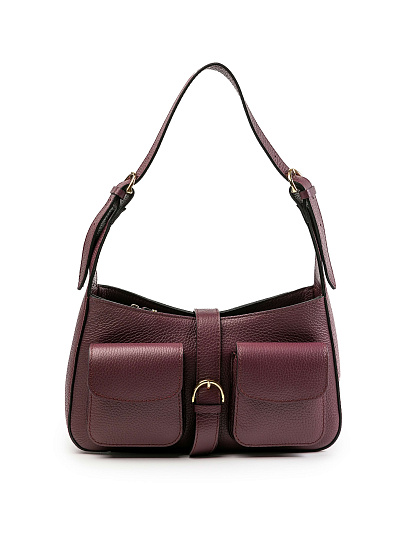 Женская сумка Dr.Koffer из натуральной кожи бордовая