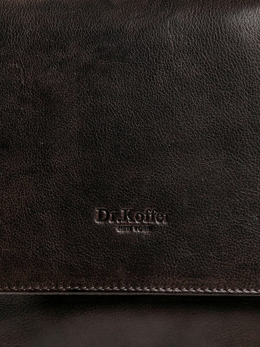 Сумка через плечо Dr.Koffer из натуральной кожи коричневая