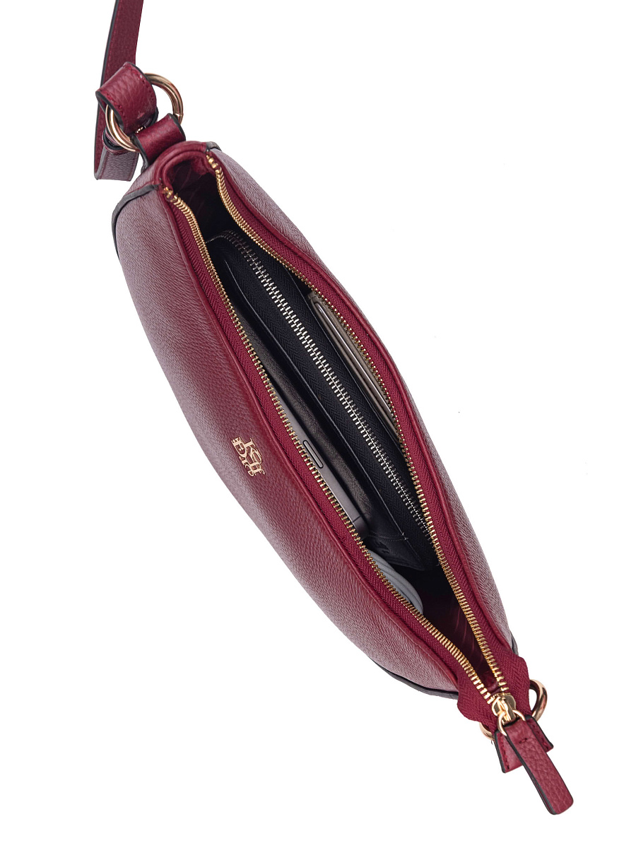 Женская сумка Dr. Koffer из натуральной кожи бордовая