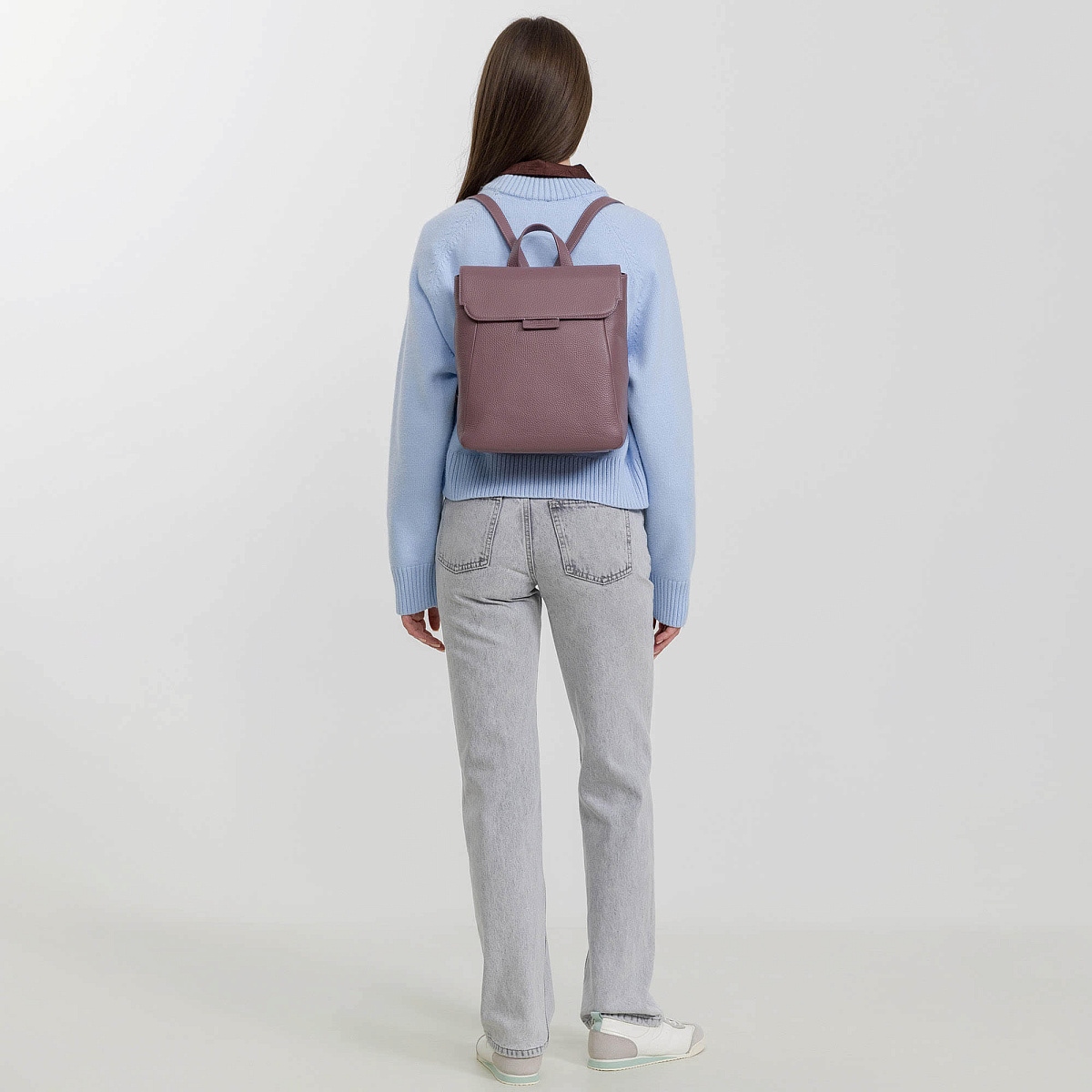 Женский рюкзак Dr. Koffer из натуральной кожи розовый