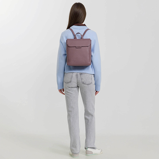 Женский рюкзак Dr. Koffer из натуральной кожи розовый