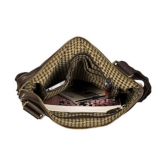 Сумка через плечо Dr.Koffer из натуральной кожи коричневая